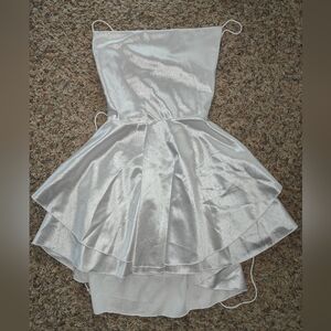 Backless satin dress